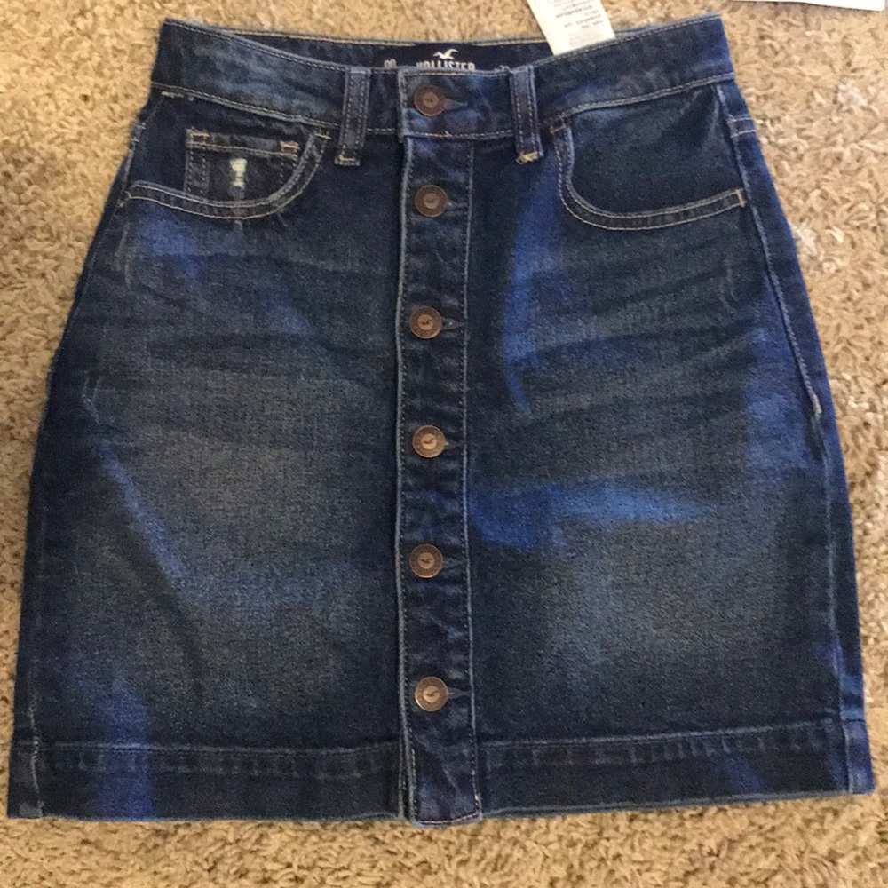 dark was jean skirt